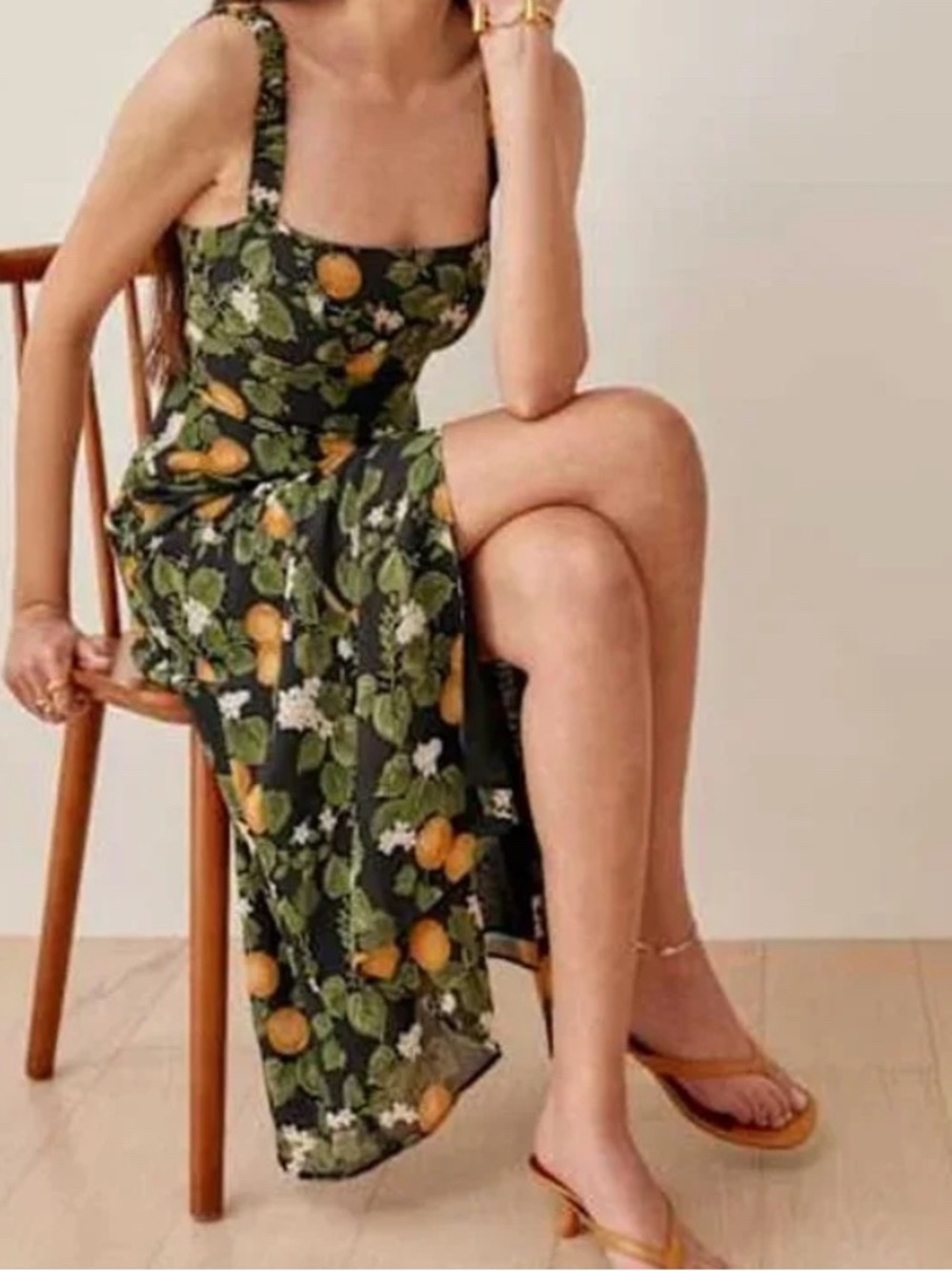 Reformation Dominique dress in Clementine
